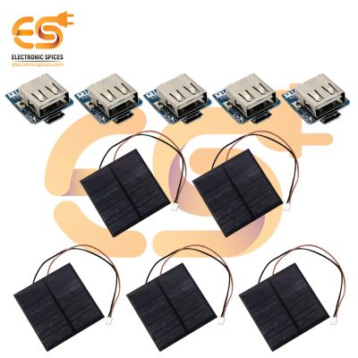 Combo of T6845-B Power Bank Circuit | 70mm x 70mm Mini Solar Panel (5Pcs Each)